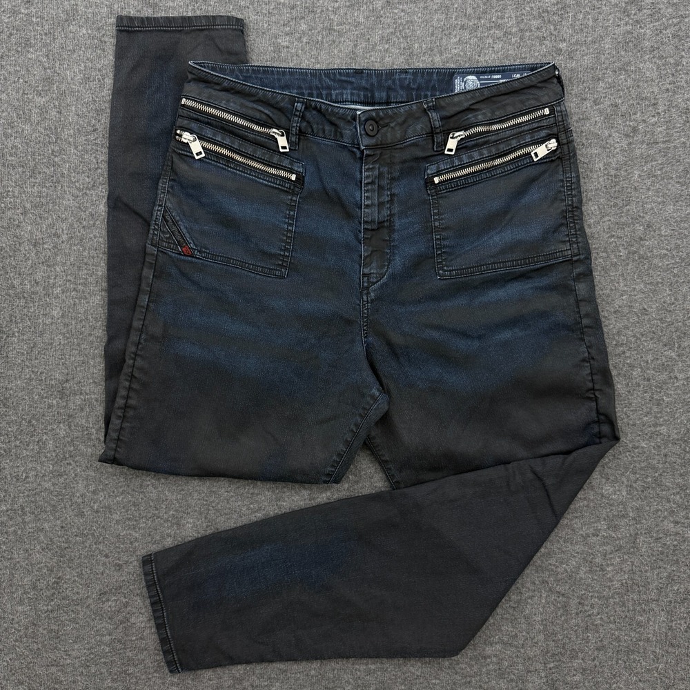 Diesel D-EIF AULT-NE High Rise Stretch Crop Blue Jeans Womens 31x27 0688U